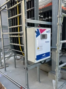Draintector control panel installed at a data centre