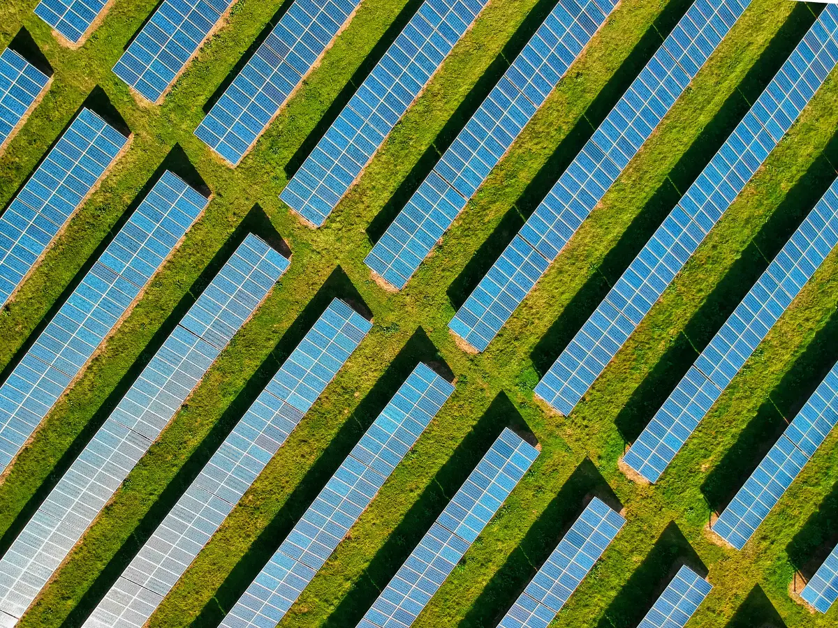 Solar farm from above